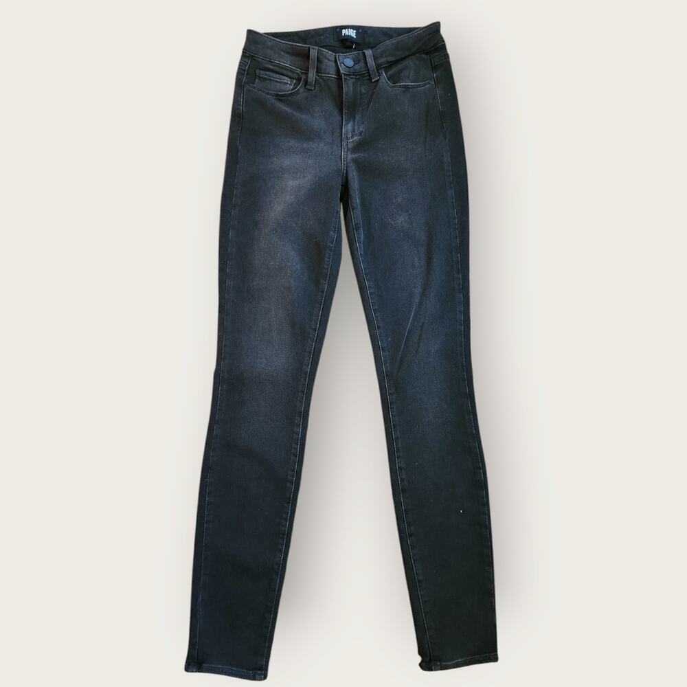 Paige Jeans Women's Sz 26 Hoxton Ultra Skinny Charcoal color Mid-rise